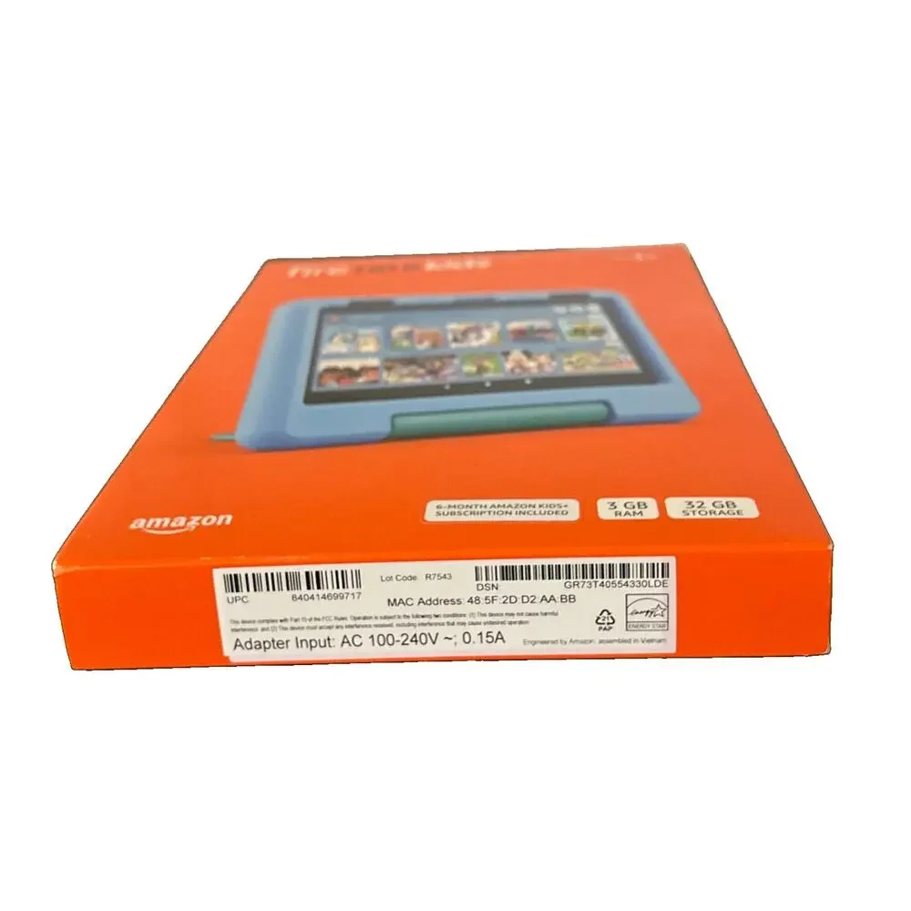 Amazon Fire HD 8 Kids Tablet 32GB Blue Wi-Fi New & Factory Sealed